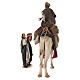 Shepherd on a camel with woman offering him food for terracotta Angela Tripi's Nativity Scene of 30 cm s10