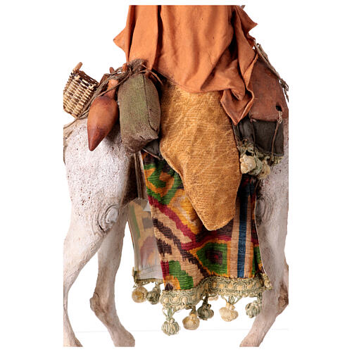 Camelo com pastor e mulher oferecendo comida 30 cm Angela Tripi terracota 16