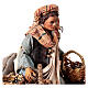 Young man on his knees with baskets, Angela Tripi's Nativity Scene of 13 cm s2