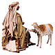 Hirte, sitzend mit Schaf, für 30 cm Krippe von Angela Tripi, Terrakotta s9