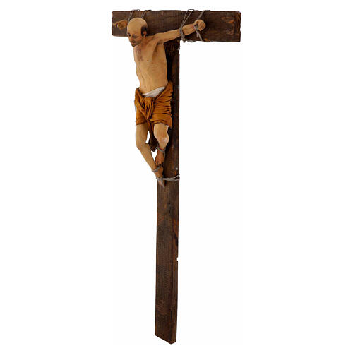 Złodziej z brodą na krzyżu, terakota, 30 cm, Angela Tripi 3