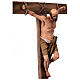 Thief with beard on cross in terracotta 30 cm Angela Tripi s9