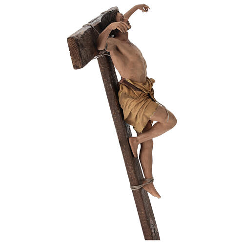 Thief on cross in terracotta 30 cm Angela Tripi 13