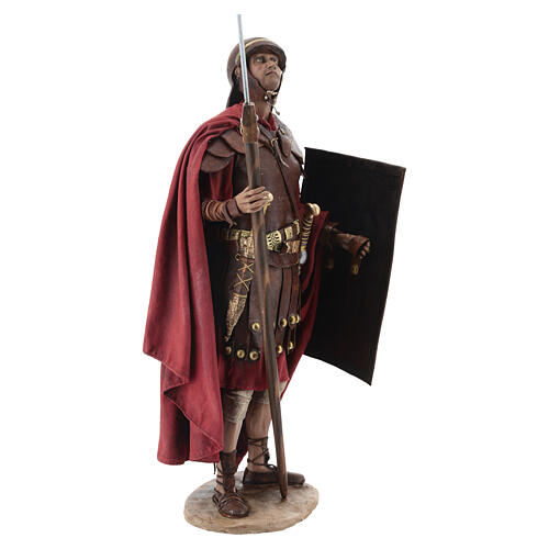 Römischer Soldat mit Lanze – Terrakottafigur für eine 30 cm Figuren-Serie von Angela Tripi 7