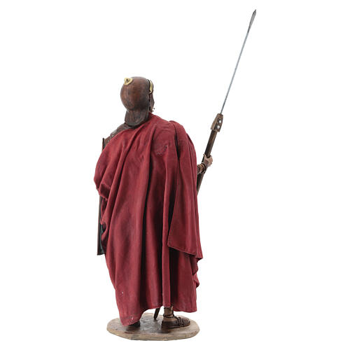 Roman soldier with spear, terracotta, Angela Tripi's Nativity Scene of 30 cm 9