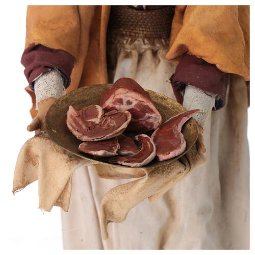 Woman with charcuterie for Angela Tripi's Nativity Scene of 30 cm 7