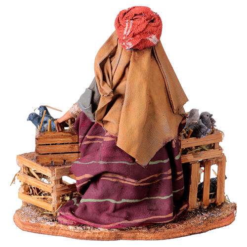 Pigeon seller with baskets for 13 cm Nativity Scene by Angela Tripi 5