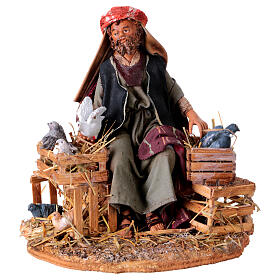 Pigeon Seller with Crates, 13 cm Angela Tripi