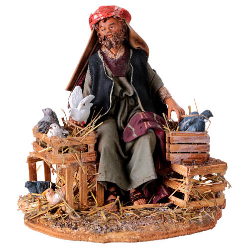 Pigeon Seller with Crates, 13 cm Angela Tripi 1