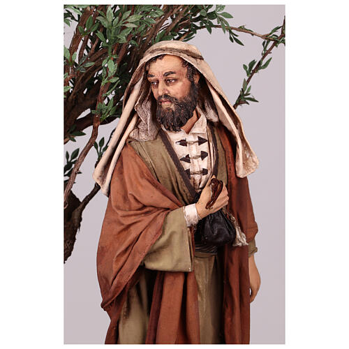 Jesus in prayer in the Garden of Olives with apostle, 30 cm Easter Creche by Angela Tripi 6