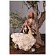 Jesus in prayer in the Garden of Olives with apostle, 30 cm Easter Creche by Angela Tripi s9