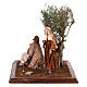 Jesus in prayer in the Garden of Olives with apostle, 30 cm Easter Creche by Angela Tripi s11