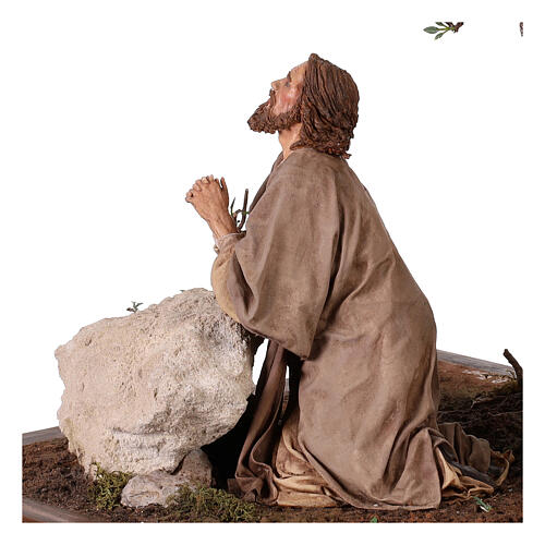 Jésus en prière dans le jardin des oliviers avec un apôtre 30 cm Angela Tripi 4