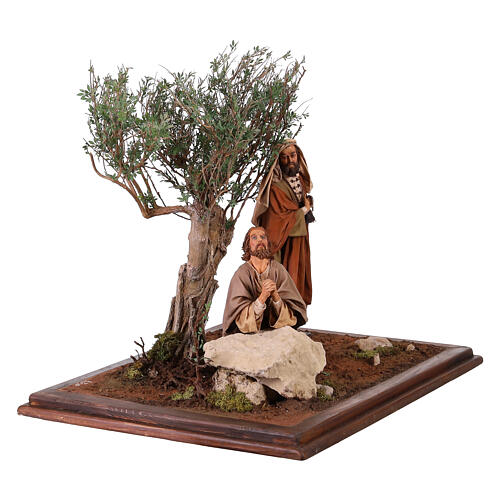 Jésus en prière dans le jardin des oliviers avec un apôtre 30 cm Angela Tripi 8