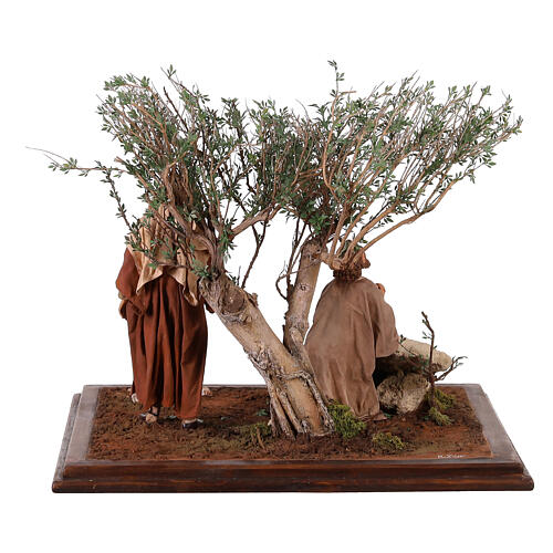 Jésus en prière dans le jardin des oliviers avec un apôtre 30 cm Angela Tripi 13