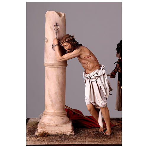Scène Flagellation de Jésus avec soldats 30 cm Angela Tripi 6