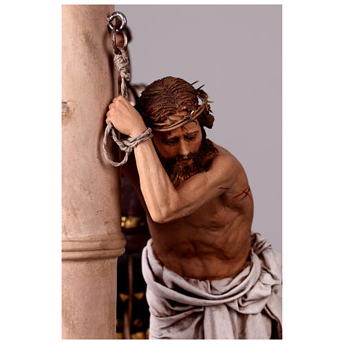 Scène Flagellation de Jésus avec soldats 30 cm Angela Tripi 8