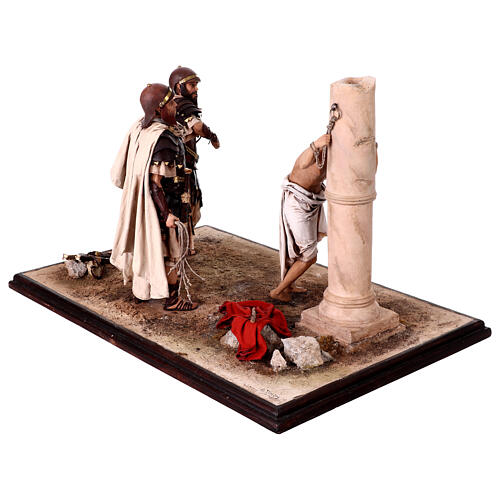 Scène Flagellation de Jésus avec soldats 30 cm Angela Tripi 10