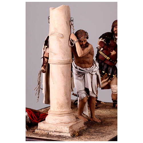 Scène Flagellation de Jésus avec soldats 30 cm Angela Tripi 11