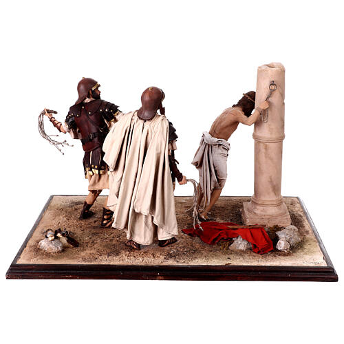 Scène Flagellation de Jésus avec soldats 30 cm Angela Tripi 19