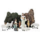 Set Gesù con pastorelli e pecorelle 10 cm resina dipinta presepe pasquale s1