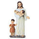 Set Gesù con pastorelli e pecorelle 10 cm resina dipinta presepe pasquale s2
