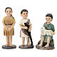 Set Gesù con pastorelli e pecorelle 10 cm resina dipinta presepe pasquale s4