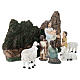 Set Gesù con pastorelli e pecorelle 10 cm resina dipinta presepe pasquale s5