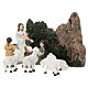 Set Gesù con pastorelli e pecorelle 10 cm resina dipinta presepe pasquale s7