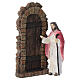 Set of Jesus knocking on the door, 10 cm painted resin Easter Creche s1