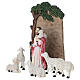 Jesus Good Shepherd Set 10 cm painted resin Easter nativity s3