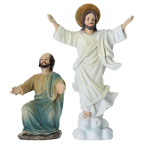 Set Himmelfahrt Jesu 15 cm, handbemalte Harzfiguren für Osterkrippe 3