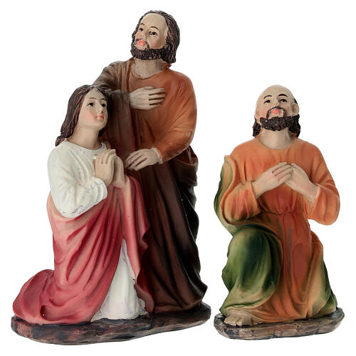 Set Himmelfahrt Jesu 15 cm, handbemalte Harzfiguren für Osterkrippe 5