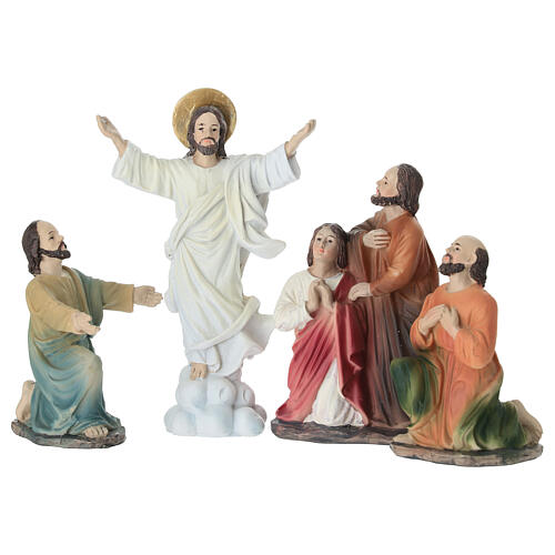 Ascension of Jesus, set for painted resin Easter Creche of 15 cm 1