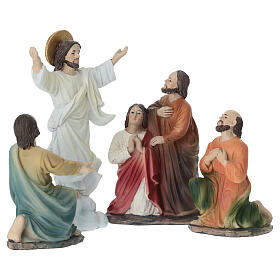 Set Ascensión de Jesús 15 cm resina pintada belén pascual