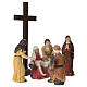 Set Deposition of Jesus from the cross, 10 cm painted resin Easter Creche s5