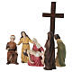 Set deposizione di Gesù dalla croce 10 cm resina dipinta presepe pasquale s3