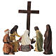 Set deposizione di Gesù dalla croce 10 cm resina dipinta presepe pasquale s6