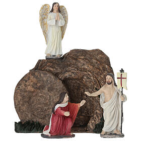 Set Resurrección de Jesús 10 cm resina pintada belén pascual
