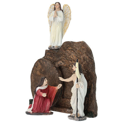 Set Resurrezione di Gesù 10 cm resina dipinta presepe pasquale 3