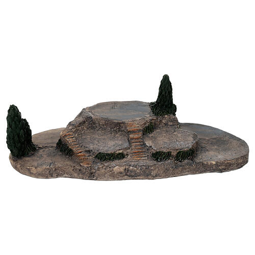 Set Kreuzigung Jesu 10 cm aus bemalter Harz für Osterkrippe 9