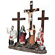 Set Kreuzigung Jesu 10 cm aus bemalter Harz für Osterkrippe s7