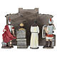 Jesus' trial set, 10 cm painted resin Easter Creche s7