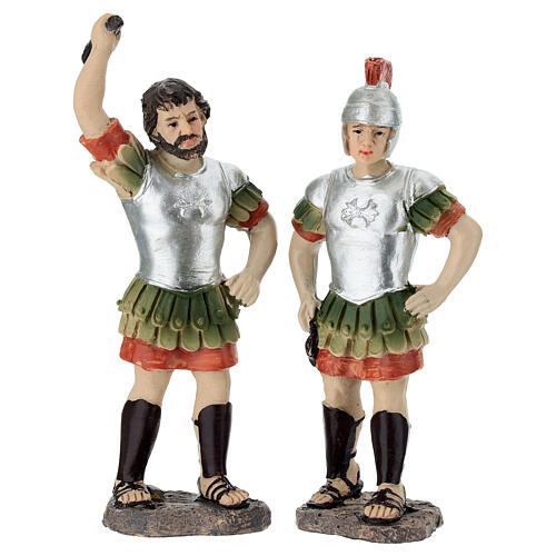 Crowning of thorns set for 10 cm painted resin Easter Creche 4