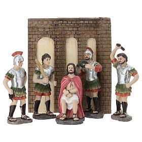Set coronación de espinas 10 cm resina pintada belén pascual