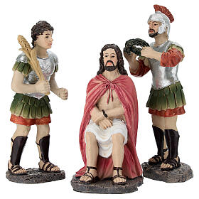 Set coronación de espinas 10 cm resina pintada belén pascual