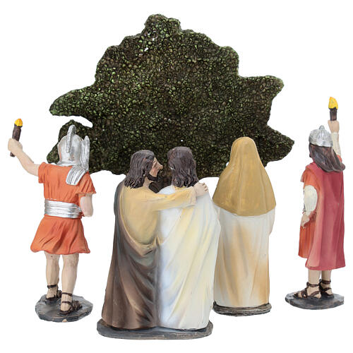 Set bacio di Giuda 10 cm resina dipinta presepe pasquale 6