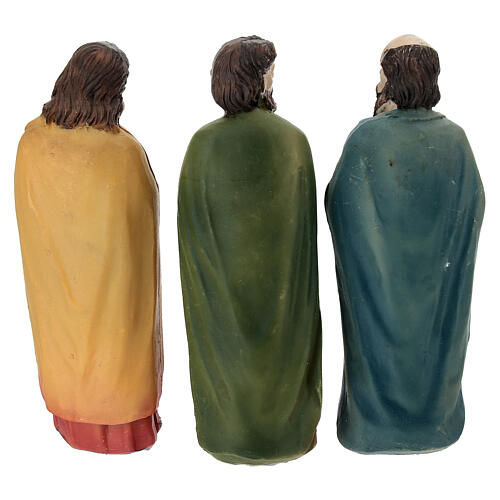 Letztes Abendmahl-Set 10 cm mit bemalten Harzfiguren für Osterkrippe 15