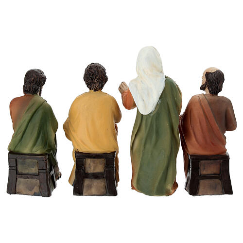 Last Supper set for 10 cm painted resin Easter Creche 16