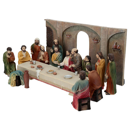 Last Supper Set 10 cm Painted Resin Easter Nativity 3